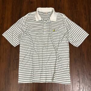 AUGUSTA NATIONAL GOLF SHOP Polo Shirt Striped 60s 2-Ply Mercerized Sports